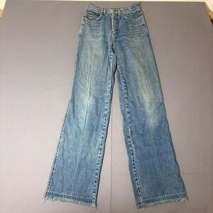 Vintage Pentimento Britannia Jeans Womens 24x30 Blue Denim High Rise Flare Leg